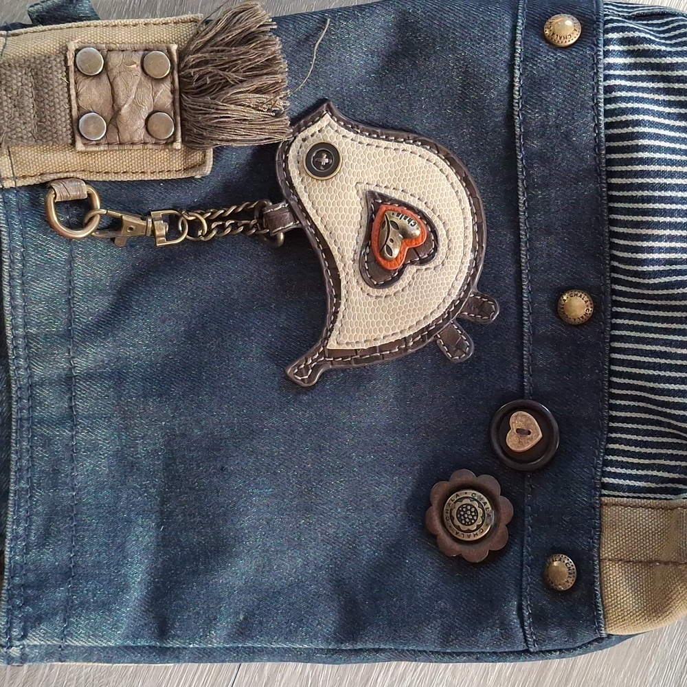 Chala Canvas Purse W/bird Coin Purse - Picture 2 of 5